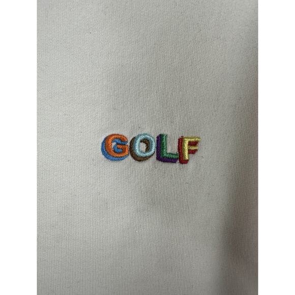 Golf Wang 3D Logo Crewneck Tyler The Creator Streetwear Embroidered Cream Medium - Picture 13 of 16